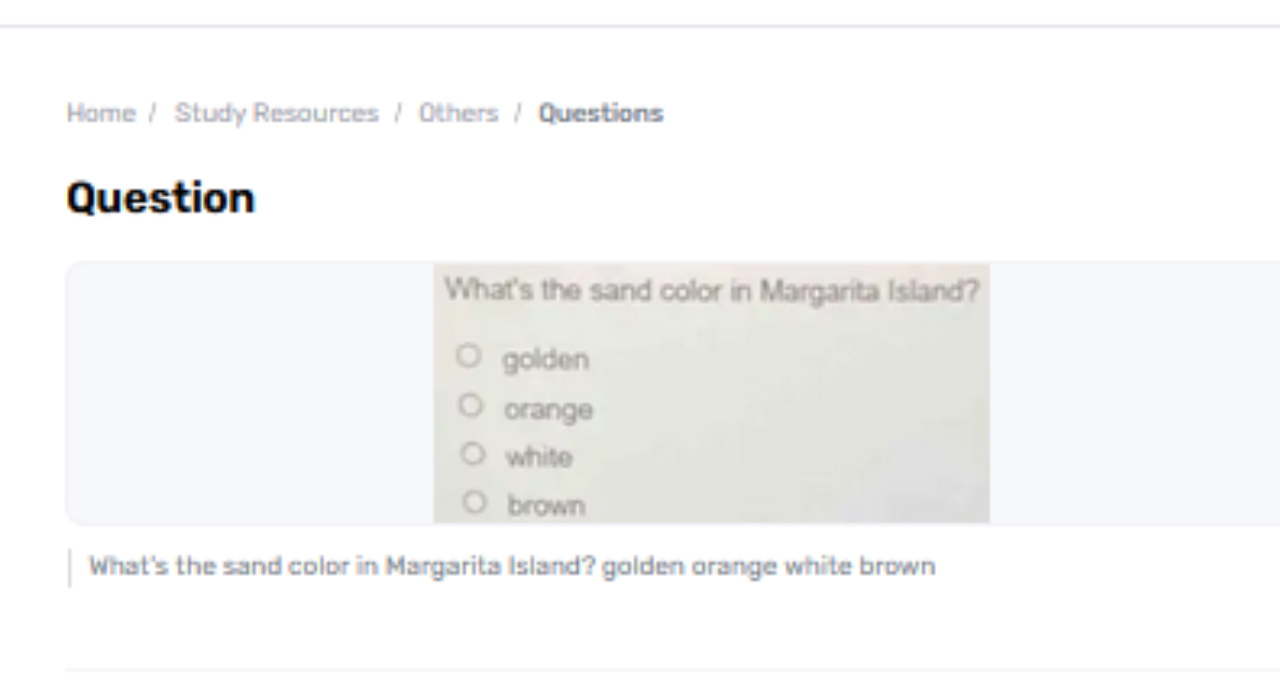 What's The Sand Color In Margarita Island?